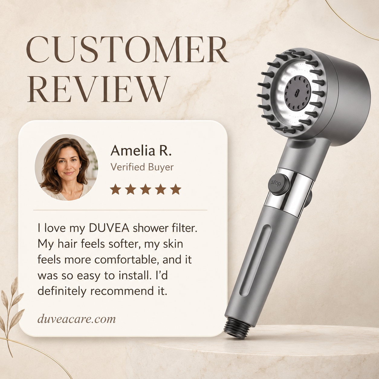 DUVÉA Filtered Shower System